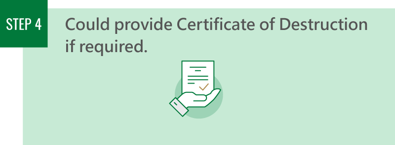 提供銷毀證明或報廢報告書
