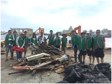 2017年8月2日 參與新竹市環境保護局舉辦「106年度新竹市海洋垃圾清除總動員-竹塹綠色港，相揪來淨海」活動